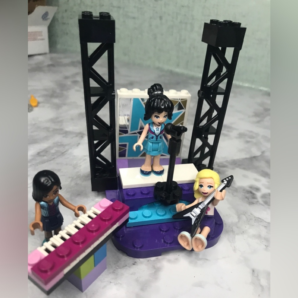 MOC Lot LEGO Friends Mini-dolls w/accessories -Rock Star Theme